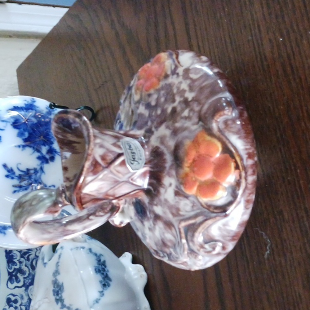 Small MCM Jasba West German ceramic pitcher. Original sticker. Mint.